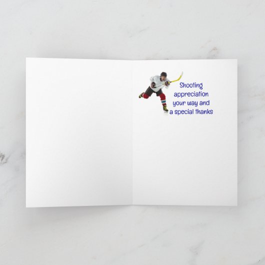 アイスホッケースポーツをありがとう カード (内部)