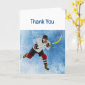 アイスホッケースポーツをありがとう カード (黄色い花)