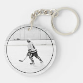 アイスホッケースポーツチームカスタム文字写真 キーホルダー (裏面)