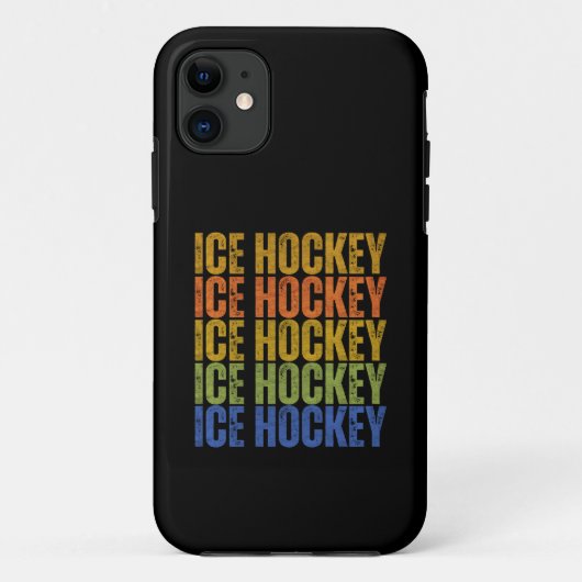 アイスホッケータイポグラフィ Case-Mate iPhoneケース (裏面)