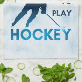 アイスホッケータオルの生まれド遊ライブルーアイス キッチンタオル (折り畳み)