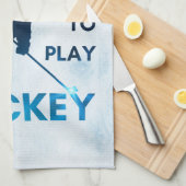 アイスホッケータオルの生まれド遊ライブルーアイス キッチンタオル (四つ折り)