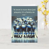 アイスホッケーチームのスピリット「一緒に強く」 カード (黄色い花)