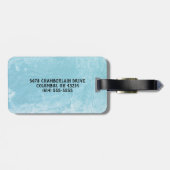 アイスホッケーチームの選手ダブルサイドモノグラム ラゲッジタグ (裏面横)