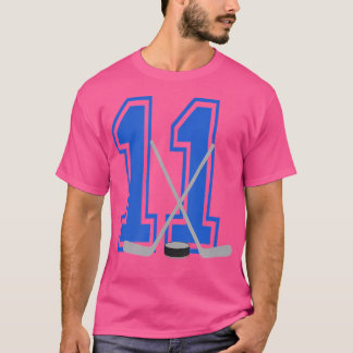 アイスホッケーチーム11thスポーツ誕生日パーティースティック tシャツ