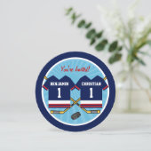 アイスホッケーツインズジャージー第1誕生日パーティー 招待状 (スタンド正面)