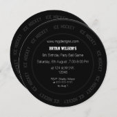 アイスホッケーテーマ 招待状 (正面/裏面)