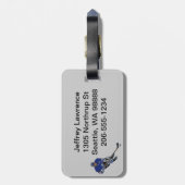 アイスホッケーデザインラゲッジタグ ラゲッジタグ (裏面縦)