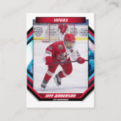 アイスホッケートレーディングカークールド入りレッドブルー白 名刺 (正面)