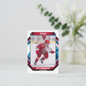 アイスホッケートレーディングカークールド入りレッドブルー白 名刺 (スタンド正面)