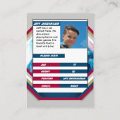 アイスホッケートレーディングカークールド(レッドブルーグレー) 名刺 (裏面)