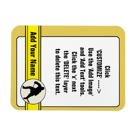 アイスホッケートレーディングカード磁石テンプレート マグネット (横)