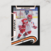 アイスホッケートレーディングカード(生き生きとしたオレンジ) コーリングカード (正面)