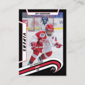 アイスホッケートレーディングカード（生き生きとした赤） コーリングカード (正面)