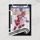 アイスホッケートレーディングカード(生き生きとした銀) コーリングカード (正面)