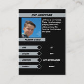 アイスホッケートレーディングカード(生き生きとした銀) コーリングカード (裏面)