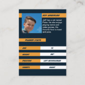 アイスホッケートレーディングカー鮮やかド コーリングカード (裏面)