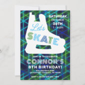 アイスホッケーネオングローボーイズ誕生日パーティー 招待状 (正面)