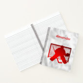 アイスホッケーノートパソコンのゴアリーレッド ノートブック (内部)