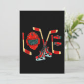 アイスホッケーバレンタインデーがかわいい贈り物の少年を愛 招待状 (スタンド正面)