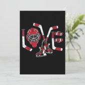 アイスホッケーバレンタインデーがかわいい贈り物の少年を愛 招待状 (スタンド正面)