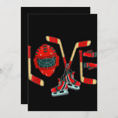 アイスホッケーバレンタインデーがかわいい贈り物少女を愛 シーズンカード (正面/裏面)