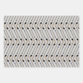 アイスホッケーパタンパック棒の選手のゲームスポーツ ラッピングペーパーシート (正面3)