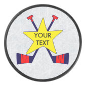 アイスホッケーパックのテキストまたは番号を追加する アイスホッケーパック (正面)