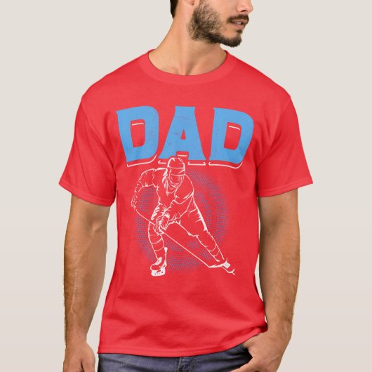 アイスホッケーパパホッケー父の友人 Tシャツ (正面)