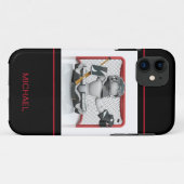 アイスホッケーパーソナライズされたゴアリー名 |スポーツ Case-Mate iPhoneケース (裏面(横))