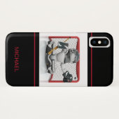 アイスホッケーパーソナライズされたゴアリー名 |スポーツ Case-Mate iPhoneケース (裏面(横))