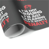 アイスホッケープレーヤーのコーチの罰のおもしろい ラッピングペーパー (ロールコーナー)