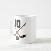 アイスホッケープレーヤーのジャージーの第10ギフト コーヒーマグカップ (正面左)