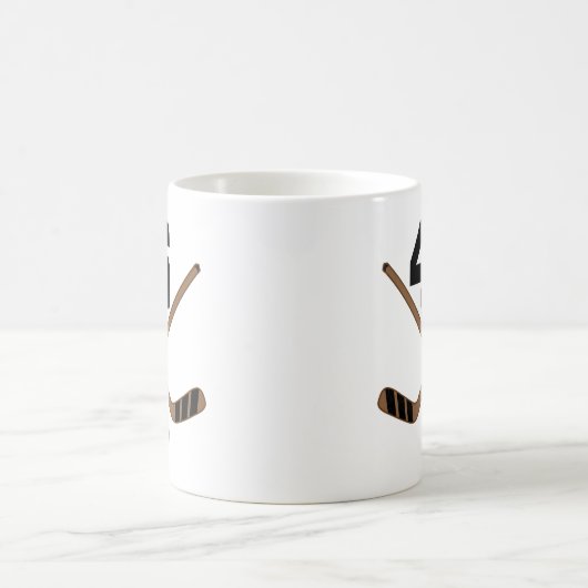 アイスホッケープレーヤーのジャージーの第46ギフト コーヒーマグカップ (中央)