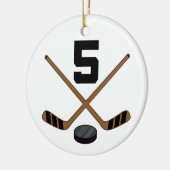 アイスホッケープレーヤーのジャージーの第5オーナメント セラミックオーナメント (左)