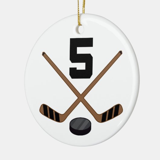 アイスホッケープレーヤーのジャージーの第5オーナメント セラミックオーナメント (左)
