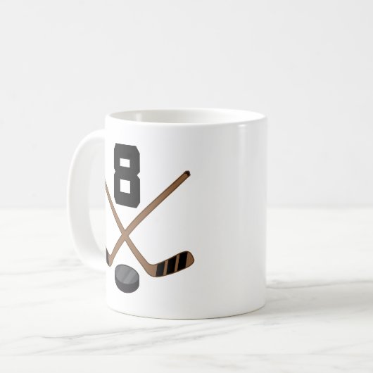 アイスホッケープレーヤーのジャージーの第8ギフト コーヒーマグカップ (正面左)
