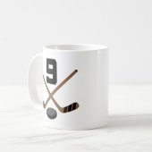アイスホッケープレーヤーのジャージーの第9ギフト コーヒーマグカップ (正面左)