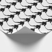 アイスホッケープレーヤーの包装紙 ラッピングペーパー (角)