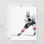 アイスホッケープレーヤーの招待状 招待状 (正面)