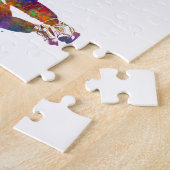 アイスホッケープレーヤーの水彩画 ジグソーパズル (側面)