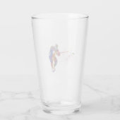 アイスホッケープレーヤーの水彩画 タンブラーグラス (裏面)