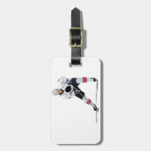 アイスホッケープレーヤーの荷物のラベル ラゲッジタグ (正面縦)