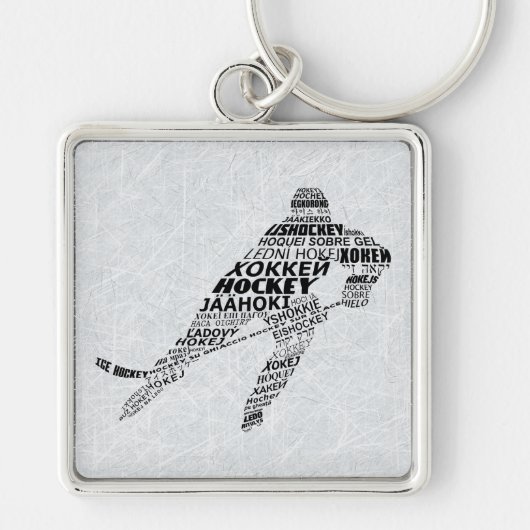 アイスホッケープレーヤーキーリング キーホルダー (正面)