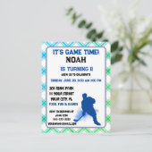 アイスホッケープレーヤースポーツテーマ招待はがき インビテーションポストカード (スタンド正面)