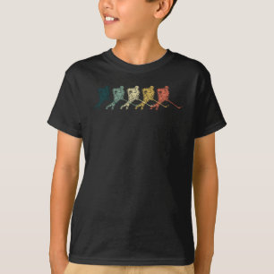 アイスホッケープレーヤーチームゴアリーヴィンテージレトロ Tシャツ