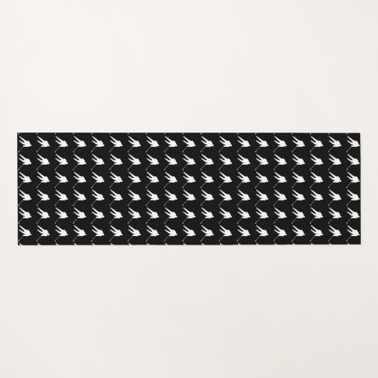 アイスホッケープレーヤーヨガマット（白黒）  ヨガマット (裏面(横))