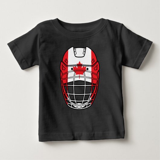 アイスホッケーヘルメット - カナダ ベビーTシャツ (正面)
