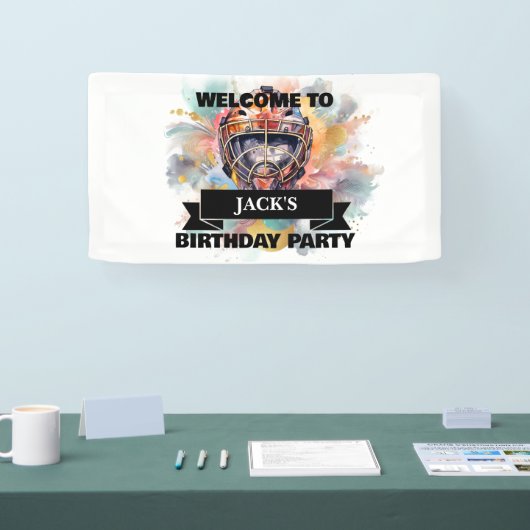 アイスホッケーヘルメット 横断幕 (トレードショー)