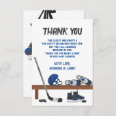 アイスホッケーベビーシャワー サンキューカード (正面/裏面)